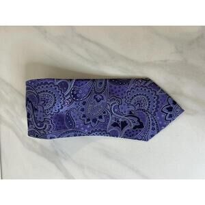 Geoffrey Beene classic corpcore purple paisley/floral silk necktie